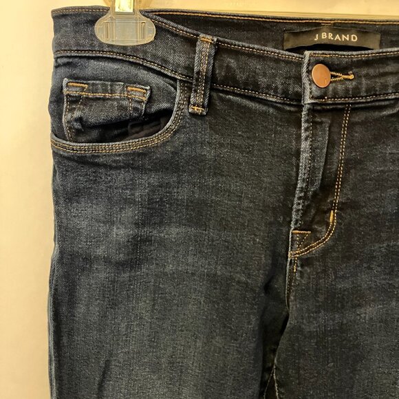 J Brand Womens Jeans Skinny Leg Size 27 Embrace Dark Wash Blue Mid Rise - Picture 3 of 6